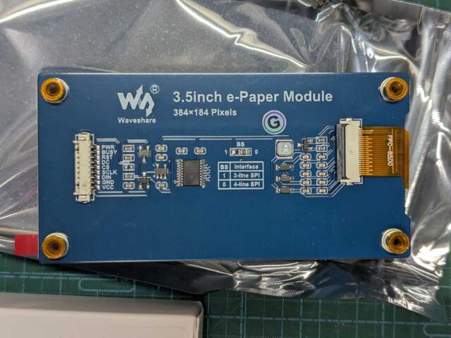 Waveshare 3.5inch e-Paper Module(G) 裏面