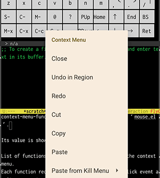コンテキストメニューに「Close」を追加したところ