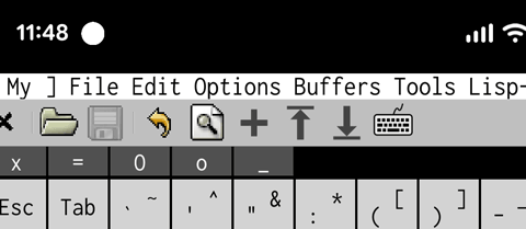 メニューバーに「+」ボタンを追加したところ